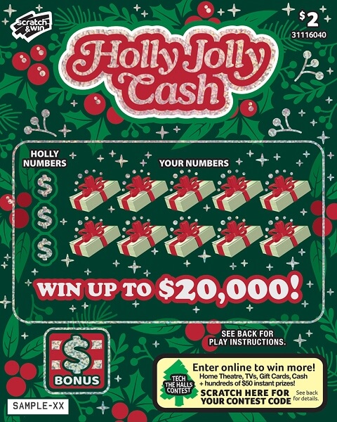 $2 Holly Jolly Cash.