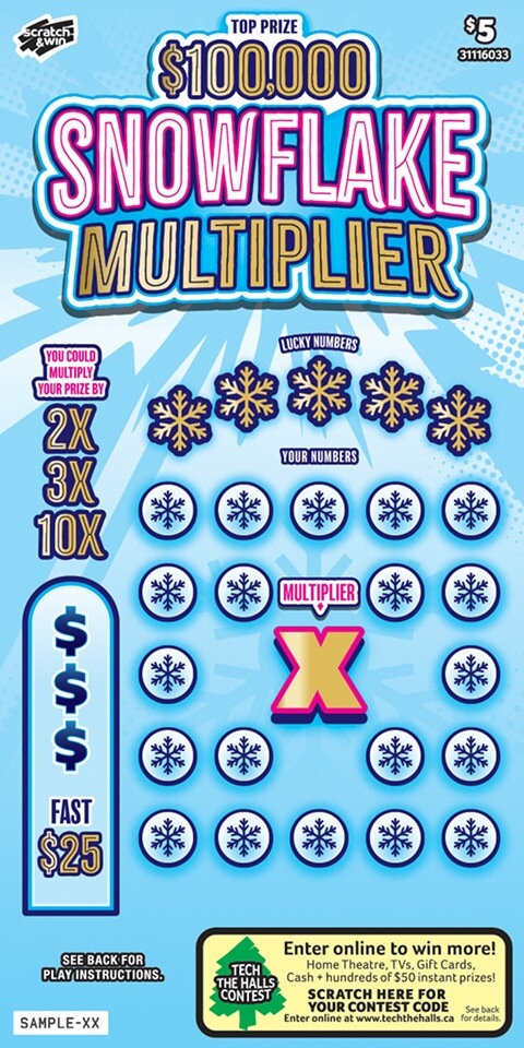 $5 $100,000 Snowflake Multiplier.